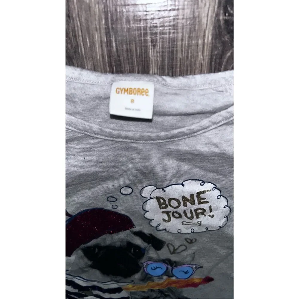 Gymboree long sleeve pug T-shirt size 8